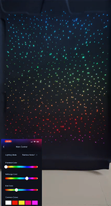 Kit de plafond de voiture en fibre optique 0,5 mm à changement de couleur effet symphonie colorée, étoiles scintillantes 0,5 mm - Product Image 2