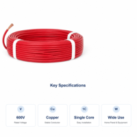 Fil de câblage flexible en caoutchouc toronné 12-28 AWG, 600V, 9 couleurs disponibles, en cuivre étamé, pour moteur et applications automobiles
