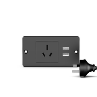 Multiprise encastrée de petite taille pour bureau, prise de courant encastrée pour conférence avec ports USB-A et USB-C, mobilier de bureau