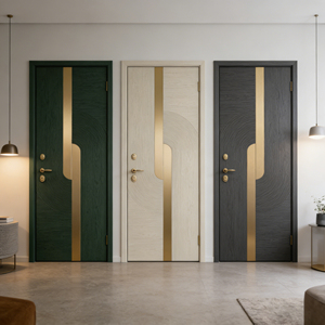 Porta Interna Moderna <span class=keywords><strong>in</strong></span> <span class=keywords><strong>Legno</strong></span> Massello, Insonorizzata, per Camera da Letto, Porta <span class=keywords><strong>in</strong></span> PVC Effetto <span class=keywords><strong>Legno</strong></span> - Product Image 1