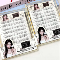 GECOMO Faux cils transparents sans colle, légers et naturels, avec racines distinctes