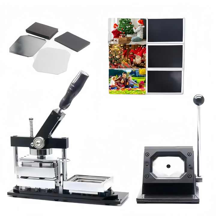 80X53Mm Magnet Making Machine 50*50 Square Fridge Magnet Making Machine Hand Press 63.5X63.5Mm Magnetic Machine Photo