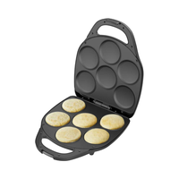Machine à Arepas Électrique, Cuisson de 7 Arepas, Machine à Crêpes avec 7 Emplacements pour Arepas