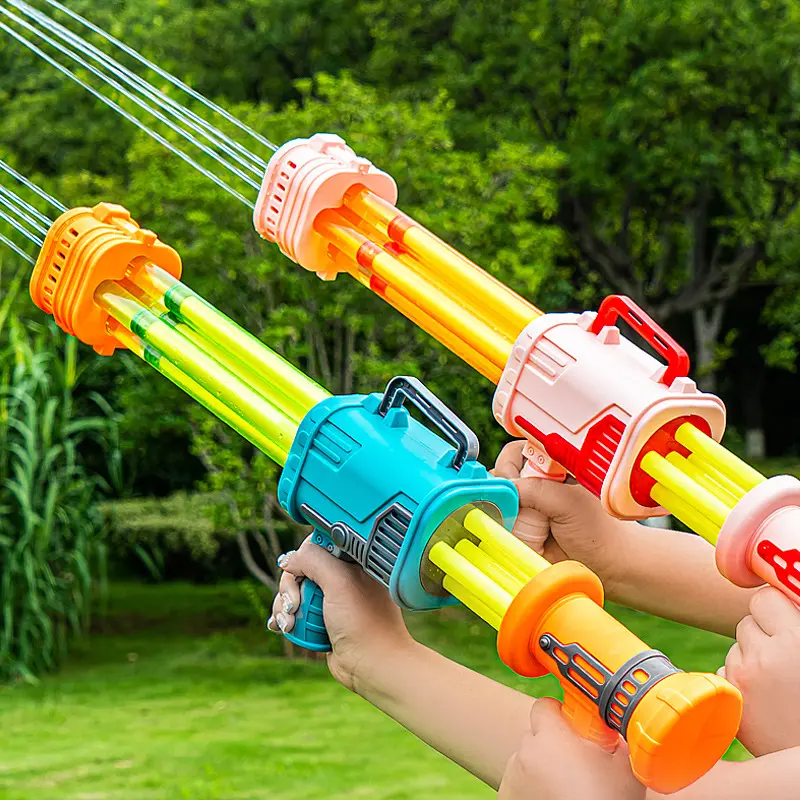 AiJH yeni 56CM su tabancası yaz plaj seti açık oyunları oyuncak süper uzun 5 tüp su tabancası oyuncaklar çocuklar için