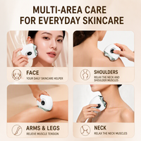 Masseur électrique raffermissant visage et cou, thérapie par lumière rouge chaude et froide, outil facial Gua Sha pour usage domestique, soin des yeux