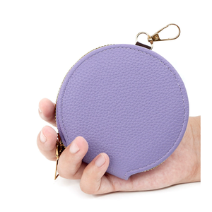 Phổ Biến Phụ Nữ Vòng Ví Nhỏ PU Da Chủ Thẻ Túi Dây Kéo Đồng Xu Ví Cô Gái Tiền Túi Với Chuỗi - Product Image 4