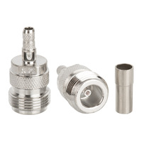 Connecteur coaxial RF à sertir de type N, fiche mâle N pour câble RG58, 50 ohms, 6 GHz, cuivre pur nickelé, faible perte