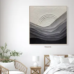 Luz Alívio Com Textura Grossa 3D Wall Art luxo Relief Wall Hanging Pintura 3D Design Wall Decor Pintura