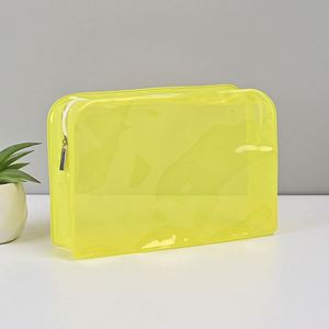 Pochette de maquillage miniature personnalisable, imperméable, en PVC transparent, sac cosmétique de voyage avec design portable, porte-monnaie zippé - Product Image 1