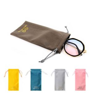 Custom Logo Recyclable Soft Velvet Sunglasses Bag with <b>Drawstring</b> for Glasses Watches Necklaces Rings <b>Bracelets</b> Gemstone Storage - Product Image 6