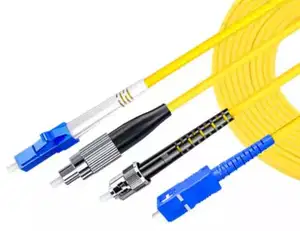 Cable óptico de fibra óptica LSZH, suministro de fábrica LC a FC LC-FC 9/125 2,0mm OS2, cable simple de PVC