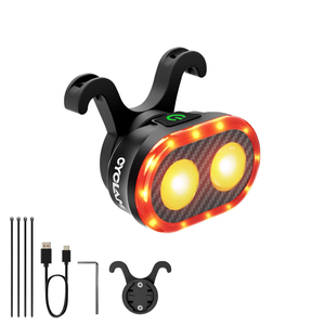 Feu arrière intelligent CY200 pour vélo avec logo personnalisable, détection <span class=keywords><strong>automatique</strong></span> <span class=keywords><strong>de</strong></span> freinage, étanche IPX6, lampe d'avertissement LED pour vélo <span class=keywords><strong>de</strong></span> route 20 - Product Image 1