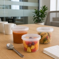 Gobelets empilables en PP dépoli avec couvercles pour cuisines de restaurants, comptoirs alimentaires, entrepôts frigorifiques et services de repas