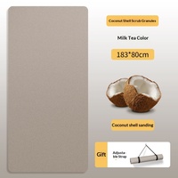 Tapis de yoga en caoutchouc naturel PU mat antidérapant, élargi 183 cm, épaisseur 5 mm, avec lignes de guidage postural pour hommes, femmes, usage domestique, danse et sport