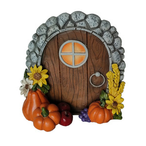 Minipuerta de rama de hadas de resina para decoración de Halloween, 5 pulgadas, con Gato, poliresina, Casa Encantada, decoración de jardín - Product Image 6