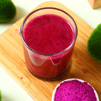 Poudre de jus de pitaya rose rouge naturelle, poudre de fruit du dragon, soluble dans l'eau, poudre de fruit du dragon