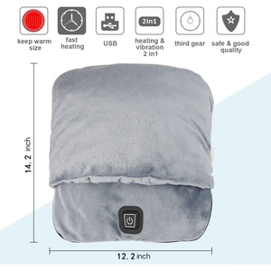 Calentador de Manos Recargable con Función de Vibración y Masaje, Almohadilla Térmica de Calentamiento Rápido, Ultra Suave, de Franela y Felpa, 3 Ajustes, USB, para el Hogar - Product Image 2