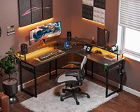 Nouveau bureau de jeu électrique en fibre de carbone avec éclairage RVB Table de joueur de compétition électrique pour joueur