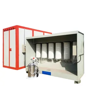 Manual electrostatic powder coating line powder coating gun + mini powder booth and oven