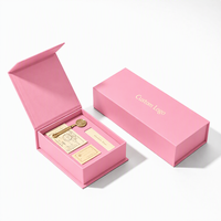 Boîte cadeau magnétique mini de luxe écologique avec logo personnalisé en anglais, ruban en satin et nœud, en forme de livre, pour montres et bijoux