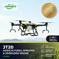 Drone agricole professionnel Joyance JT20, pulvérisateur et épandeur, précision RTK, grande capacité, semoir autonome pour l'agriculture