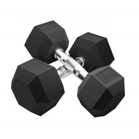 Ensemble d'haltères de musculation OEM à prix avantageux en livres, équipement de musculation, haltères hexagonaux en caoutchouc