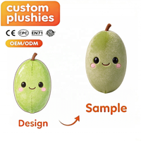 Peluche Olive Personnalisée Mignonne et Douce, Jouet en Peluche Fruité, Vente en Gros OEM ODM, Fabricant de Logos Personnalisés, Cadeaux pour Enfants et Promotionnels