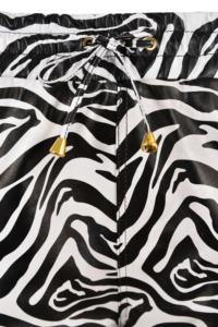 Pantalones de Mujer Personalizados 100% Cuero Nappa con Estampado de Cebra, Corte Entallado, Marca Privada OEM/ODM, Pantalones Clásicos de Lujo - Product Image 5