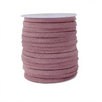 Cordon en cuir suédé velours plat de 4 mm pour bijoux, breloques, perles, colliers, bracelets, fournitures de bricolage, couleur personnalisée