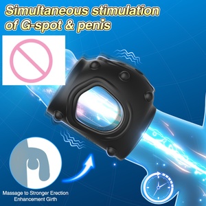 Silicone et TPE Électrique <span class=keywords><strong>G</strong></span>-<span class=keywords><strong>Point</strong></span> <span class=keywords><strong>Vibrant</strong></span> Cock Ring Adult Sex Toy pour Retarder l'Éjaculation Pénis <span class=keywords><strong>Anneau</strong></span> - Product Image 6