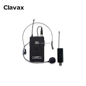 Clavax-Micrófono de solapa inalámbrico UHF, auricular universal para enseñanza, micrófono de pecho, paquete de cintura dinámico - Product Image 1
