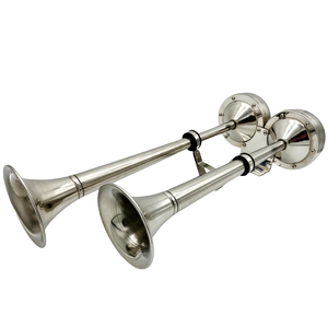 แตรรถยนต์, แตรไฟฟ้าแบบท่อคู่, แตรไฟฟ้าสแตนเลส, แตรลมรถยนต์ - Product Image 1