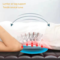 Coussin de massage électrique infrarouge pour le corps entier avec compression par airbag, rouleaux vibrants, design ergonomique en cuir PU, pour la maison, le bureau et la voiture