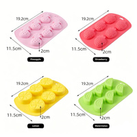 Moule à gâteau en silicone SHUXIN à 6 cavités en forme de citron, jetable, résistant aux hautes températures, écologique, pour la fabrication artisanale de savon et de bonbons