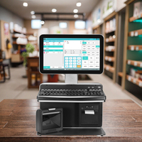 Terminal Punto de Venta con Pantalla Táctil Capacitiva de 10 Puntos y 14 Pulgadas, Sistema Operativo Windows 10, NFC, Wi-Fi 6, Impresora Térmica y Cajón de Dinero
