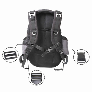 Hebillas de ajuste curvas de plástico negro de <span class=keywords><strong>20mm</strong></span>-50mm, hebillas deslizantes de tres barras para correas de mochila deportiva y accesorios de camping - Product Image 6