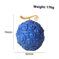 One Piece Devil Fruit Trois couches Handheld 63mm Zinc Alloy & Rubber Smoke Grinder Crusher Briquets & Smoking Accessory