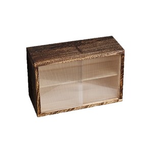 Retro paulownia wood cup rack, sliding tabletop <b>sideboard</b>, multi-layer tea set, coffee cup <b>storage</b> cabinet, water cup holder - Product Image 5