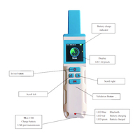 Escáner de microchip térmico RFID de 125Khz 134.2Khz ISO11784/5 FDX-A FDX-B HDX para mascotas, lector portátil de microchip para establos de caballos