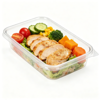 Emballage personnalisé, boîte d'emballage jetable transparente, boîte pour biscuits, gâteaux, pain, salades, noix, boîtes en plastique PET, emballage alimentaire avec couvercles