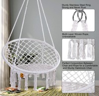 Fauteuil suspendu rond blanc Woqi pour jardin, véranda, terrasse, cour