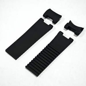 لساعة Ulysse <span class=keywords><strong>Nardin</strong></span> البحرية الفاخرة حزام 22 ، استبدال المطاط الأسود لساعة المعصم - Product Image 2