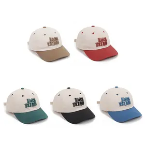 Wholesale 3D Puffy Embroidery Children Baseball Cap Available in Stock Hats with Custom Letters Logo