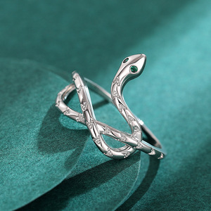 Anillo Abierto con Diseño de <span class=keywords><strong>Serpiente</strong></span> para Mujer, Accesorio de Joyería de Moda con Diseño Animal Único - Product Image 2