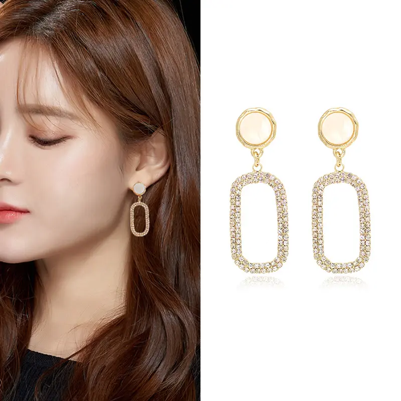 Korean New Arrival Wild Cool Style Earrings Geometric Shell Earrings for Ladies