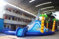 Grande piscine gonflable commerciale d'eau piscine gonflable de toboggan de requin parties extérieures jeu de club bulle humaine à vendre
