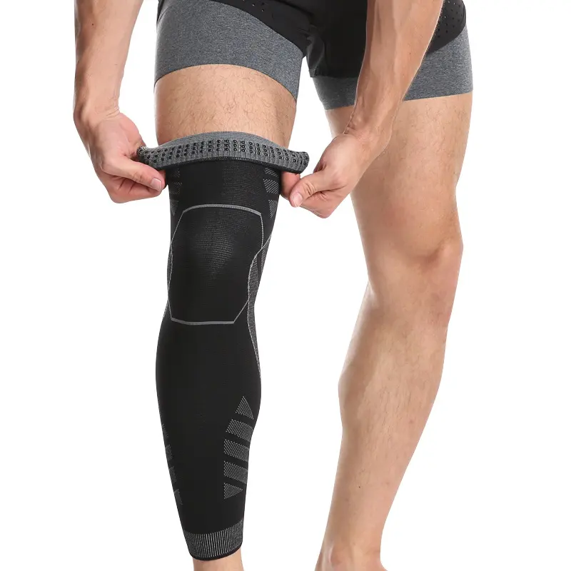 Aolikes-Protector de compresión de pierna y pantorrilla, funda de baloncesto, envolturas antideslizantes, soporte de rodilla larga