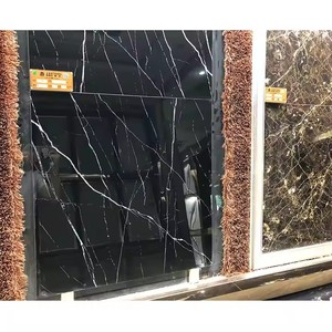 Piastrelle in Ceramica Porcellanata Nera Lucida Smaltata di Foshan per Interni, Effetto <span class=keywords><strong>Marmo</strong></span> - Product Image 6