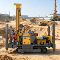 Foreuse hydraulique sur chenilles YJC300 pour puits d'eau, profondeur 300m, moteur Yuchai 85kW, machine de forage DTH, pompe et moteur pour roches dures