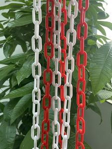 שרשרת שרשרת פלסטיק לבנה אדומה, שרשרת מחסום 25 x6mm עבור בקרת הקהל, שרשרת התראה גבוהה ראות גבוהה - Product Image 2